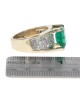 Columbian Emerald and Diamond Pave Fashion Ring